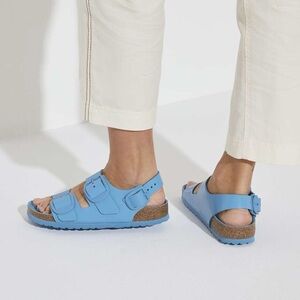 Milano Big Buckle Birkenstocks Blue